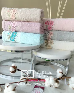 حوله دستی بزرگ کرالیچه سه گل 50در90