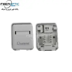 قاب پریز شبکه تک پورت با کیستون، مدل CAT6 FTP، کارخانه Qualenet انگلستان