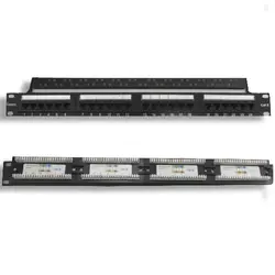 پچ پنل 24 پورت CAT6 FTP Qualenet ،با بار Loaded