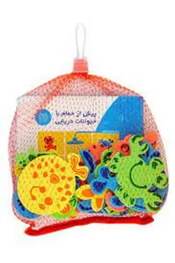 کتاب کار پیش از حمام با فومی حیوانات دریایی