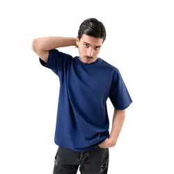 تیشرت سرمه ای نفتی آستین کوتاه basic