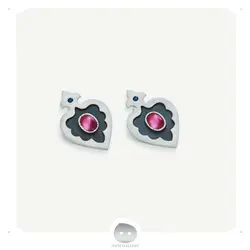 گوشواره اسلیمی سنگ قرمز