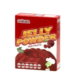 پودر ژله میوه های قرمز 100گرم شیبابا