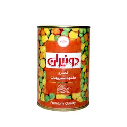 کنسرو مخلوط سبزیجات قوطی کلیددار 420گرم دونی