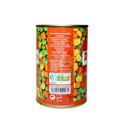 کنسرو مخلوط سبزیجات قوطی کلیددار 420گرم دونی