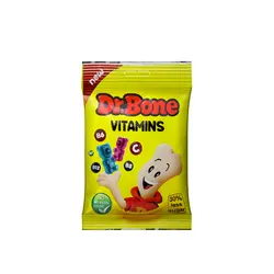 پاستیل میوه ای 50 گرم غنی شده با ویتامین ب و ث Dr.Bone