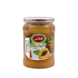 کمپوت هلو اختصاصی شیشه 660گرمی سحر