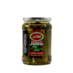 کنسرو خیار ملس شیشه ای 630گرم سحر