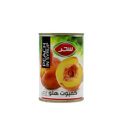 کمپوت هلو قوطی 420 گرمی سحر