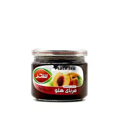 مربای هلو شیشه 390گرمی سحر