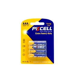 باطری نیم قلمی کارتی 4 عددی  Extra heavy duty کربن زینک pkcell