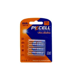 باطری نیم قلمی کارتی 4 عددی اولترا آلکالاین pkcell