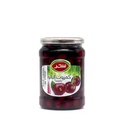 کمپوت آلبالو شیشه 670 گرمی سحر