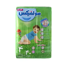 پوشک دو قلو سایز 4 34 عددی سه بعدی مولفیکس