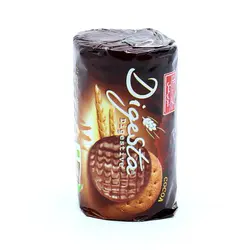 بیسکویت سبوس دار با روکش شکلاتی دایجستا 190گرمی شیرین عسل