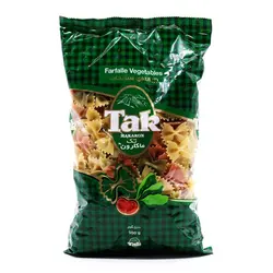 ماکارونی پروانه ای سبزیجات500گرمی تک