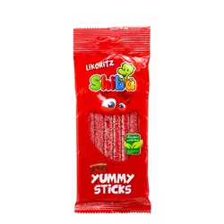 پاستیل اکسترودی توت فرنگی شکری 90گرم شیبا