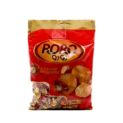 تافی مغزدار کره ای با کرم فندق 400گرمی رورو شیرین عسل