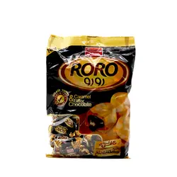 تافی مغزدار کره ای با کرم شکلات تلخ 400گرم رورو شیرین عسل