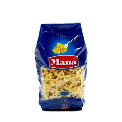ماکارونی فرمی پروانه شیاردار کوچک 500گرمی مانا