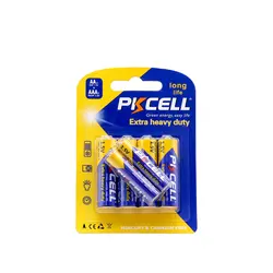 باطری 4قلم +2 نیم قلم کارتی pkcell Heavy Duty