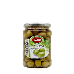زیتون شور شیشه 640گرمی سحر