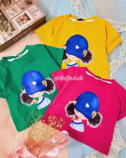 کراپ نخ پنبه دختر بادکنکی و دختر کلاه آبی