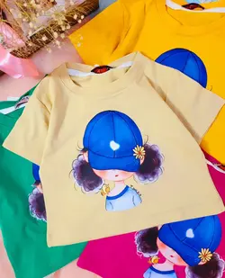 کراپ نخ پنبه دختر بادکنکی و دختر کلاه آبی