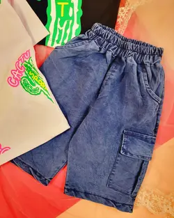 ست تیشرت شلوارک جین کاکتوس