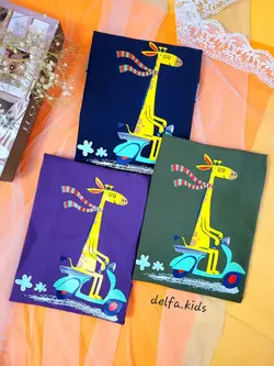 ست تیشرت شلوارک زیر زانو زرافه موتورسوار