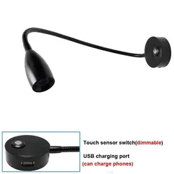 چراغ مطالعه خرطومي کمپر - پايه بلند - نور سفید