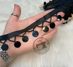 پولک سکه ای متری مشکی