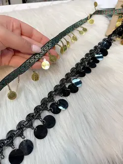 پولک سکه ای متری مشکی