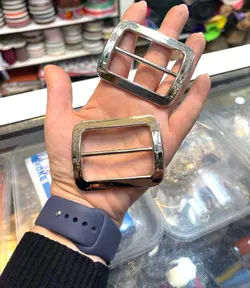 سگک کمربند نقره ای 5 سانت