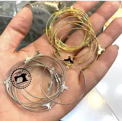 حلقه گوشواره طلایی ۴ سانت