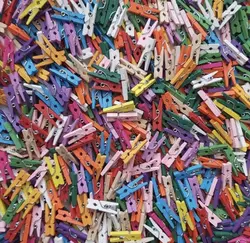 گیره چوبی سه سانت رنگی