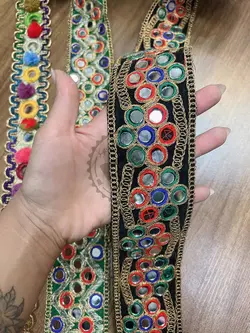 نوار سوزندوزی آیینه کاری