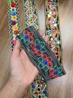 نوار سوزندوزی آیینه کاری