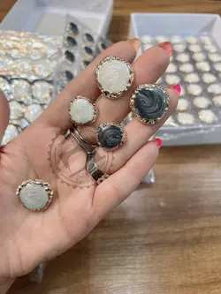 دکمه پایه دار فلزی صدف