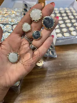 دکمه پایه دار فلزی صدف