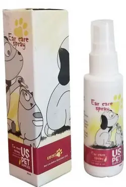 اسپری محافظ گوش سگ و گربه یو اس پت (60 میلی لیتر)