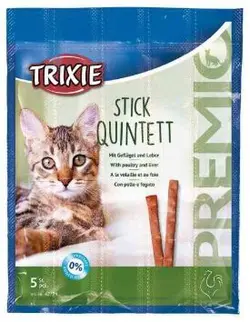 تشویقی گربه تریکسی مدل Stick Quintett  طعم گوشت مرغ وزن 25 گرم