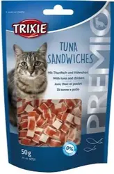 تشویقی گربه تریکسی مدل Tuna Sandwiches وزن ۵۰ گرم