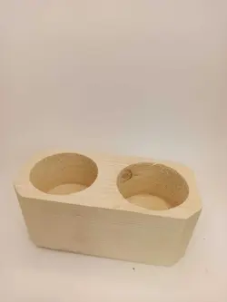 دانخوری چوبی پرندگان ۸ضلعی دوقلو