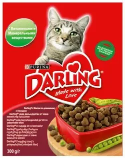 غذا خشک گربه پیورینا دارلینگ 300 گرمی Darling meat and vegetables