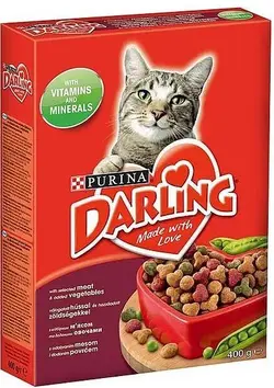 غذا خشک گربه پیورینا دارلینگ 300 گرمی Darling meat and vegetables