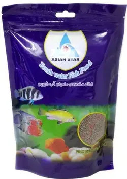 غذا خشک مخصوص ماهیان آب شیرین آسیان استار 300 گرمی