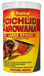 غذای ماهی آروانا تروپیکال مدل Cichlid Large Sticks وزن 300 گرم
