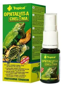 محلول درمان کننده بیماری چشم و پوست خزندگان تروپیکال مدل Ophtalvit-A Chelonia وزن 15ml