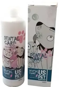 محلول ضد پلاک دندانی سگ و گربه یو اس پت (250 میلی لیتر)